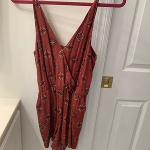 Amuse society red paisley romper